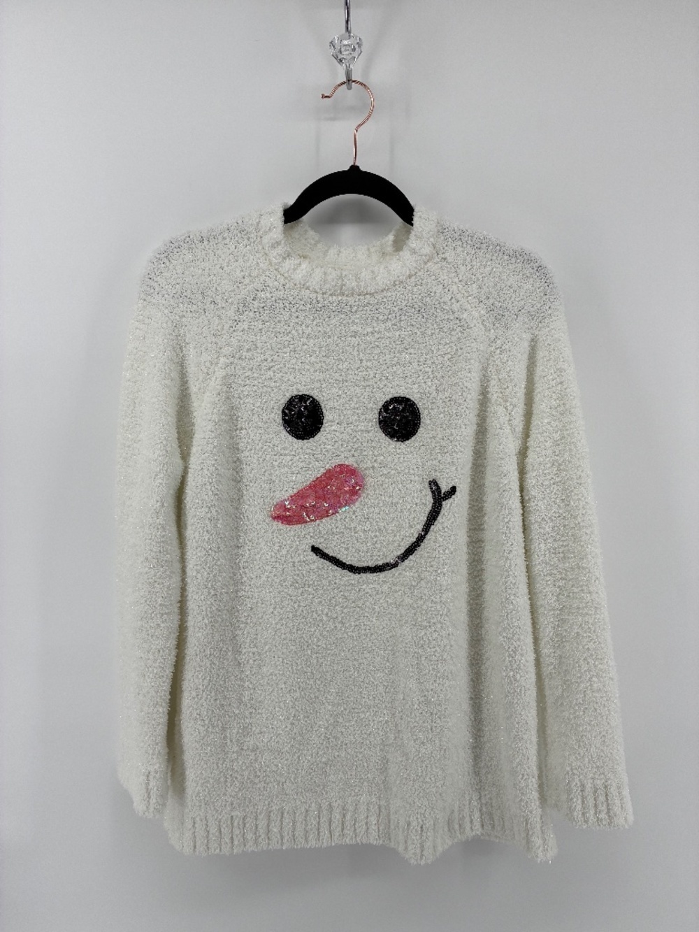 Cozy White Snowman Sweater
